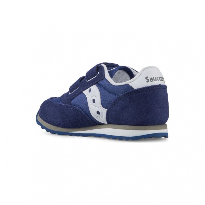 Big Kids' Saucony Jazz Hook & Loop Sneakers Navy | CANADA OSFZUTR