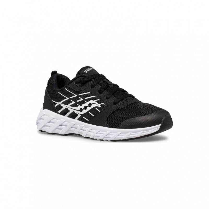 Big Kids' Saucony Wind 2.0 Lace Sneakers Black | CANADA UHTZRXM