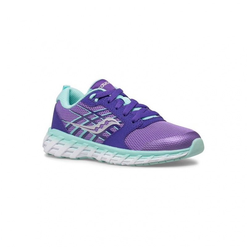 Big Kids' Saucony Wind 2.0 Lace Sneakers Purple | CANADA KRJFTQM