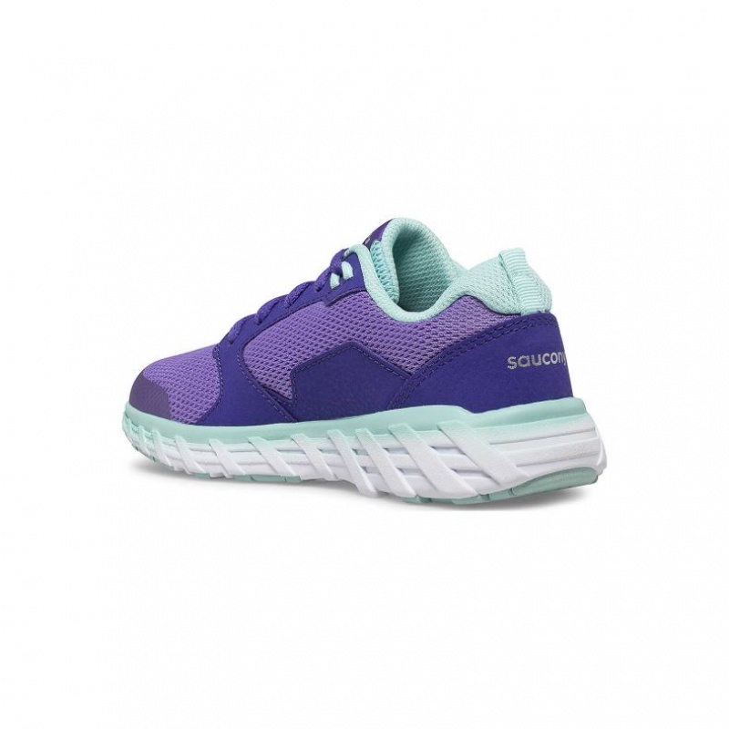 Big Kids' Saucony Wind 2.0 Lace Sneakers Purple | CANADA KRJFTQM