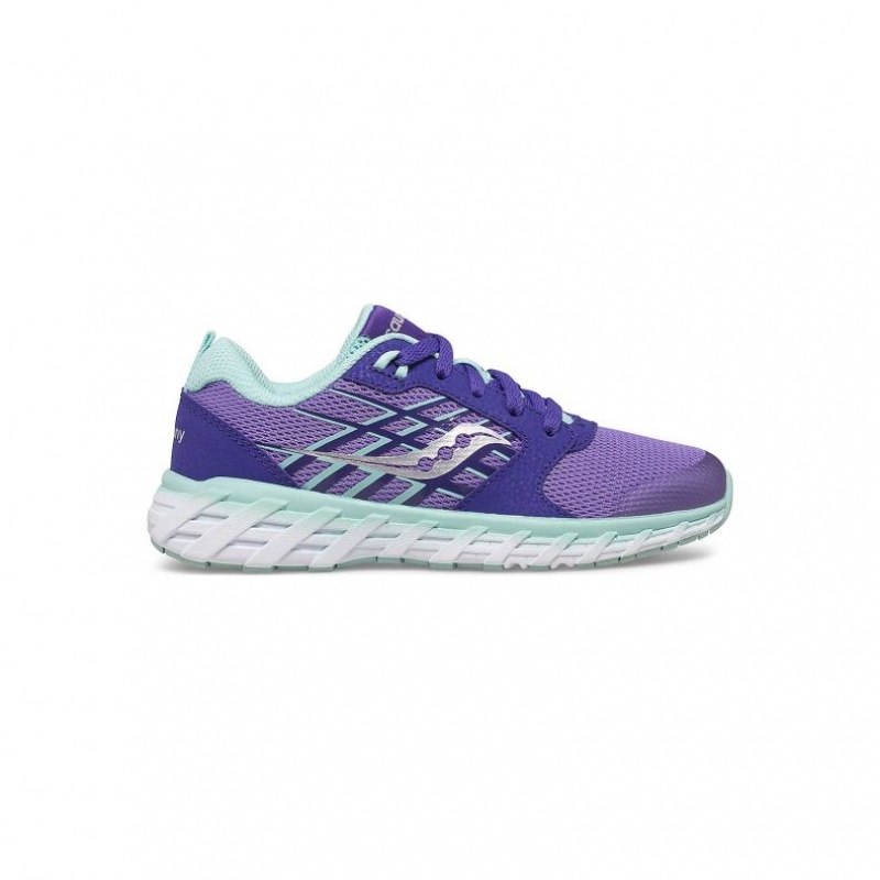 Big Kids\' Saucony Wind 2.0 Lace Sneakers Purple | CANADA KRJFTQM