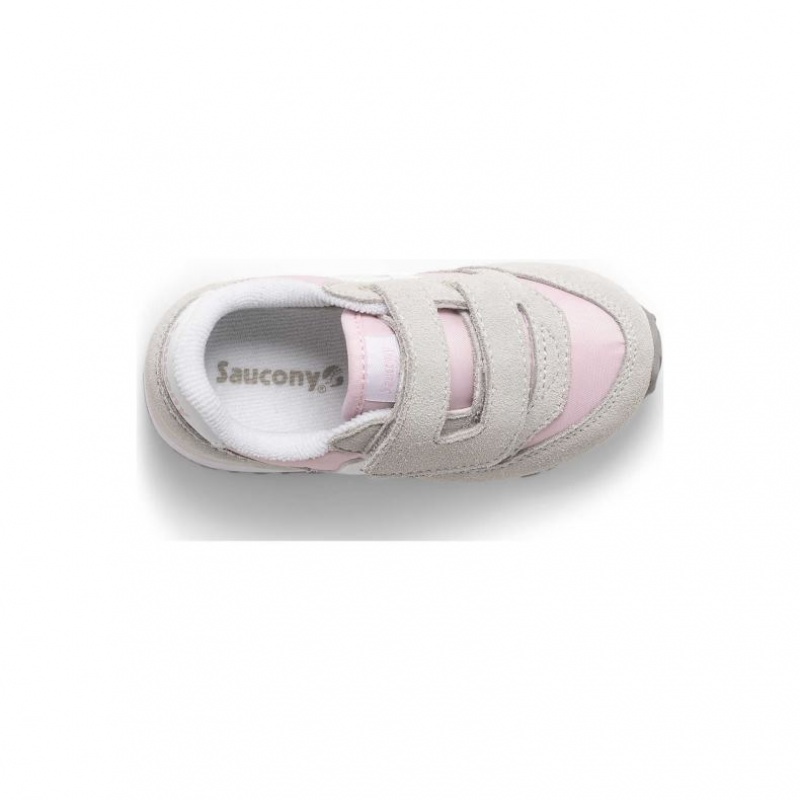 Little Kids' Saucony Baby Jazz Hook & Loop Sneakers Grey / Pink | CANADA ELVTUGD