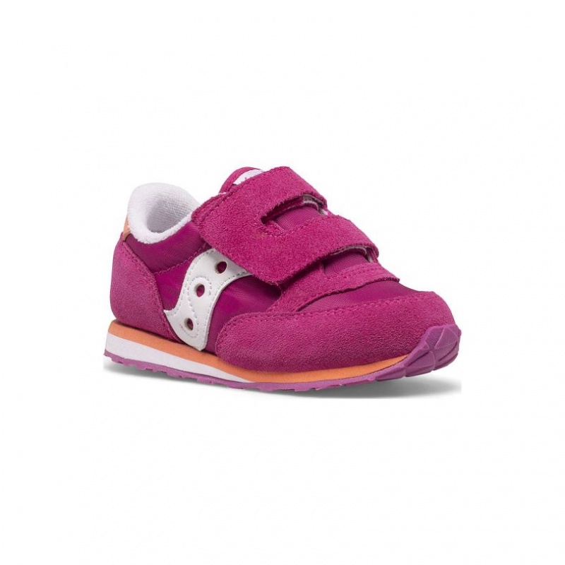 Little Kids' Saucony Baby Jazz Hook & Loop Sneakers Fuchsia | CANADA ABMJDRG