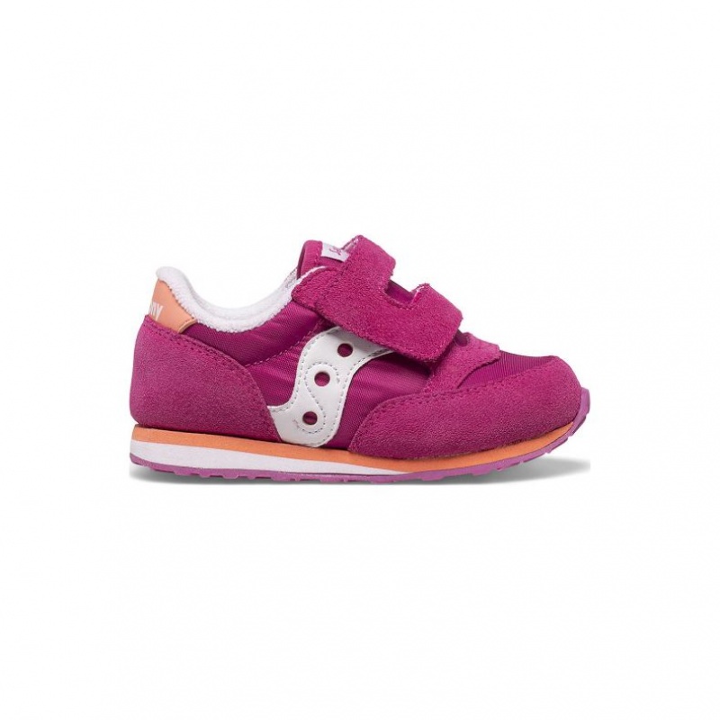 Little Kids\' Saucony Baby Jazz Hook & Loop Sneakers Fuchsia | CANADA ABMJDRG