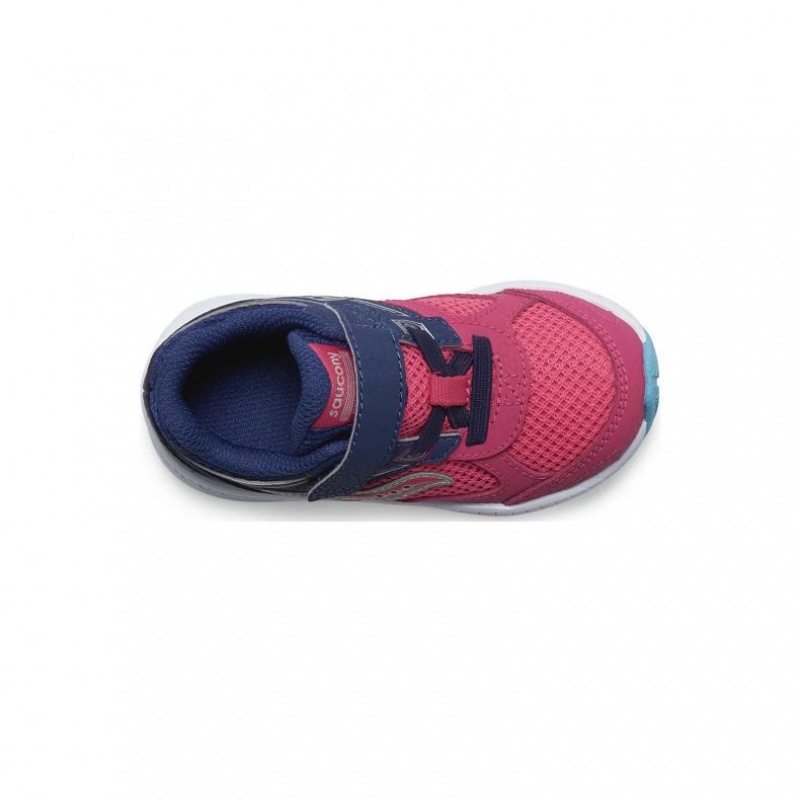 Little Kids' Saucony Cohesion 14 A/C Jr. Sneakers Pink / Navy | CANADA PZXDEQG