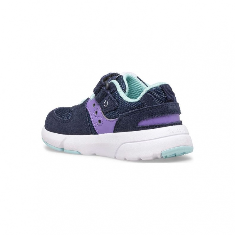 Little Kids' Saucony Jazz Lite 2.0 Sneakers Navy / Purple | CANADA RAJXFBD