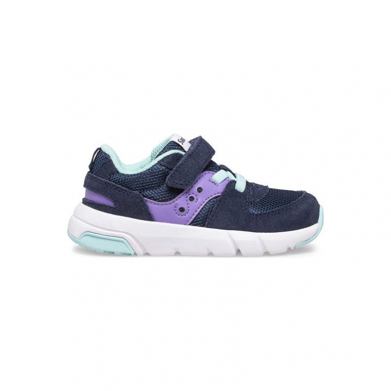 Little Kids\' Saucony Jazz Lite 2.0 Sneakers Navy / Purple | CANADA RAJXFBD