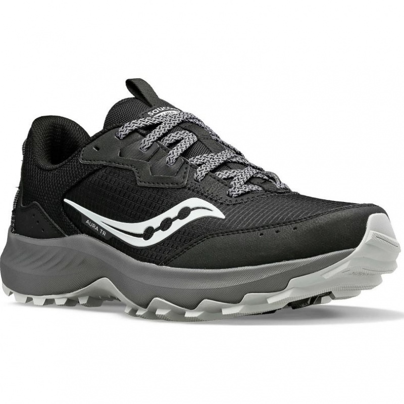 Men's Saucony Aura TR Trail Running Shoes Black | CANADA UMSTKWO