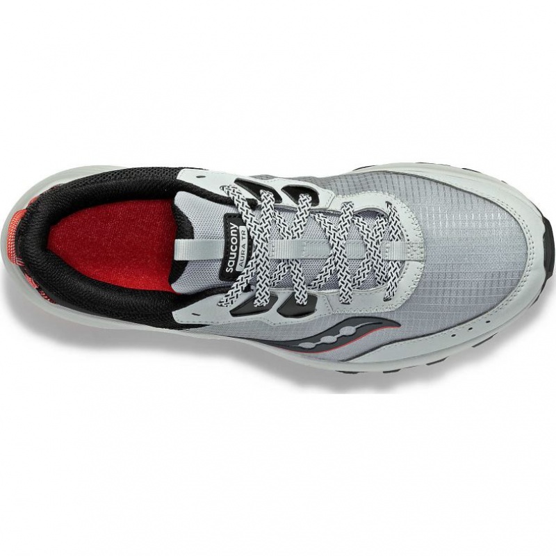 Men's Saucony Aura TR Wide Running Shoes Grey / Black | CANADA UKRQPXD