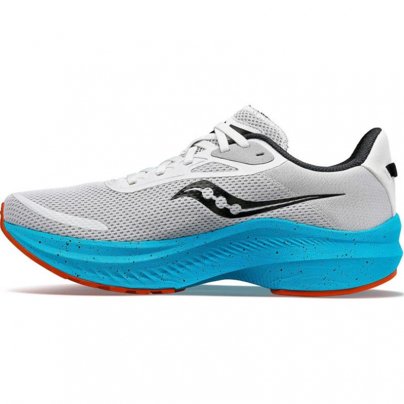 Men's Saucony Axon 3 Running Shoes Grey / Turquoise | CANADA UJCEZDB