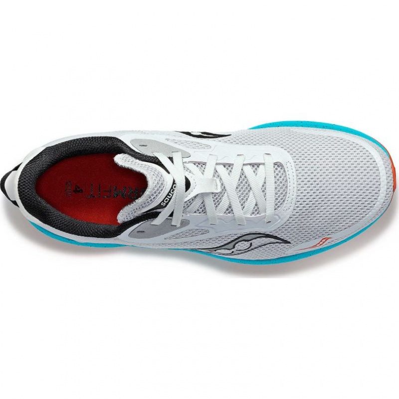 Men's Saucony Axon 3 Running Shoes Grey / Turquoise | CANADA UJCEZDB