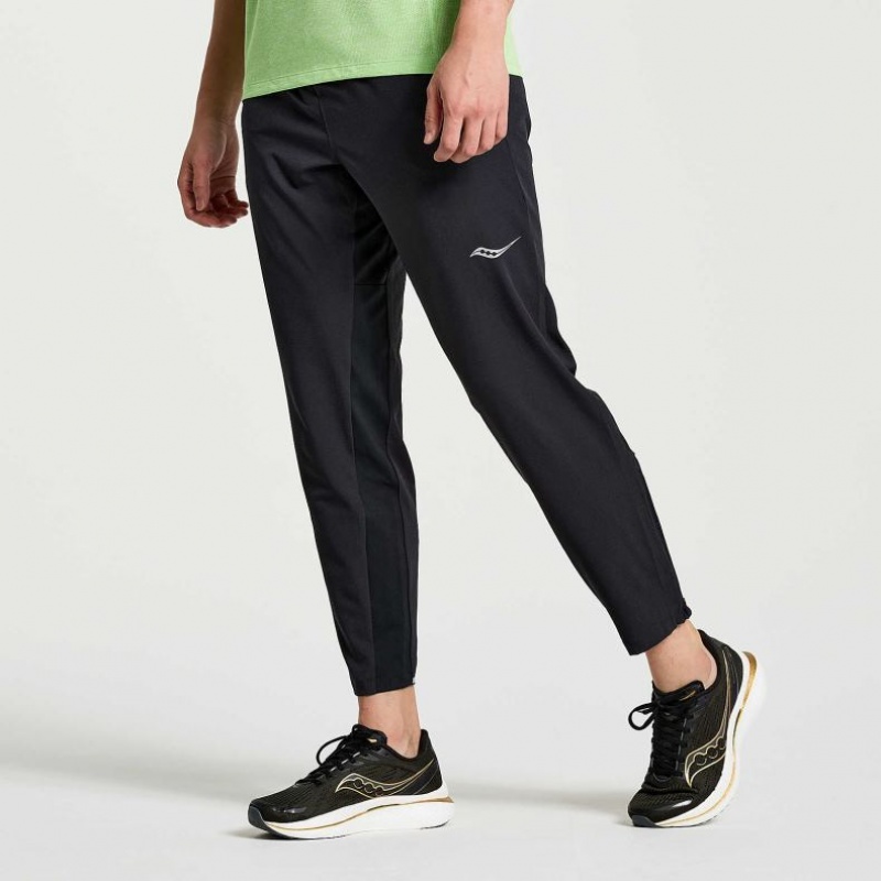 Men's Saucony Boston Woven Jogger Black | CANADA LAGKRZW