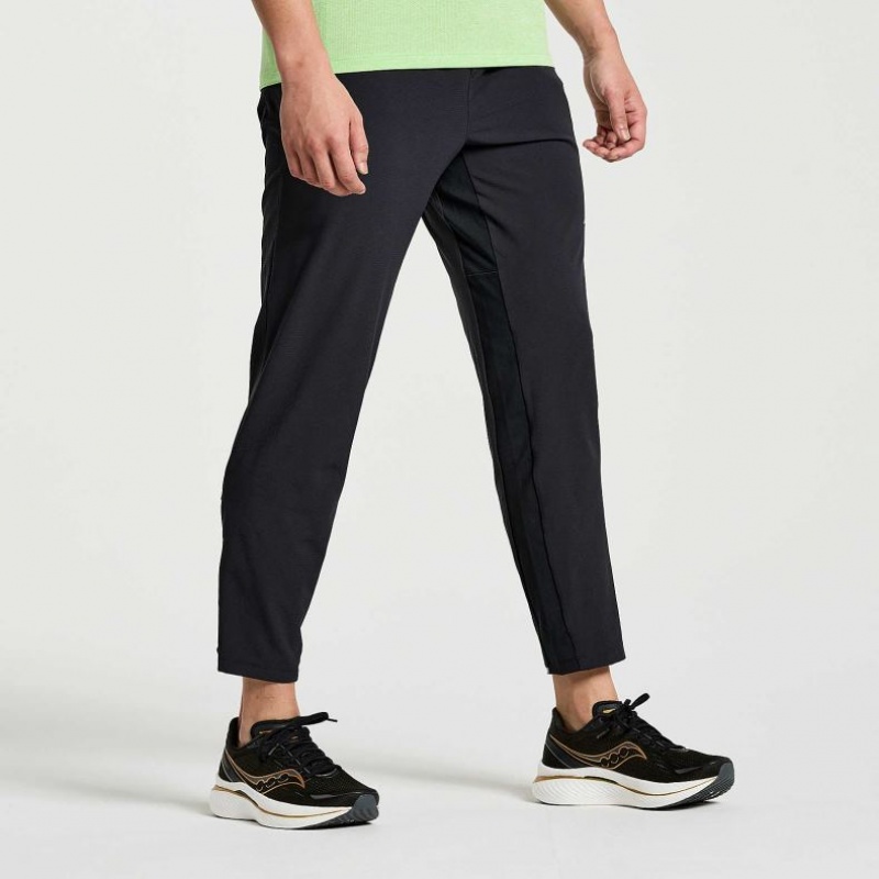 Men's Saucony Boston Woven Jogger Black | CANADA LAGKRZW