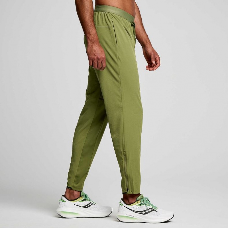 Men's Saucony Boston Woven Jogger Olive | CANADA GDLJAYR