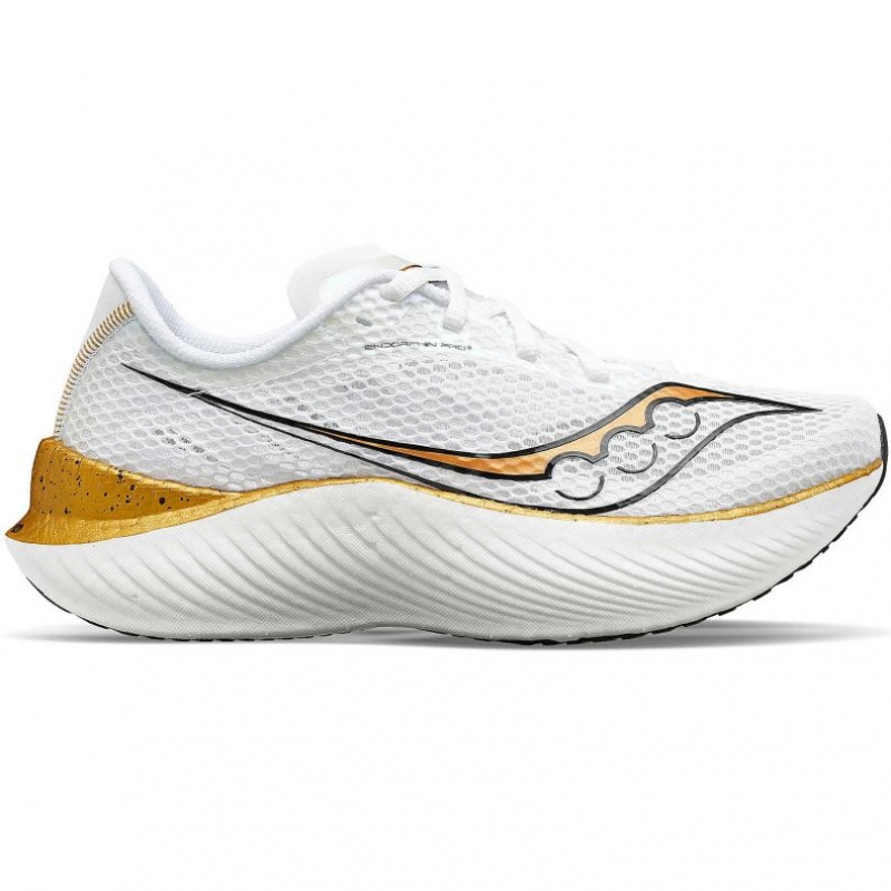 Men\'s Saucony Endorphin Pro 3 Running Shoes White | CANADA SNBPZVL