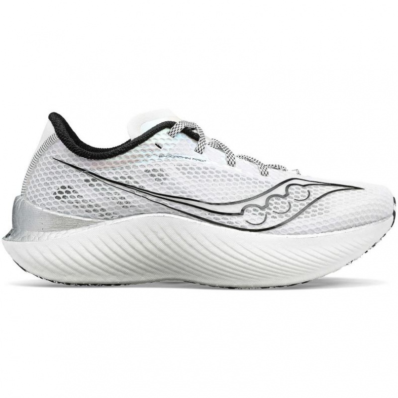 Men\'s Saucony Endorphin Pro 3 Running Shoes White | CANADA CRYMZFX