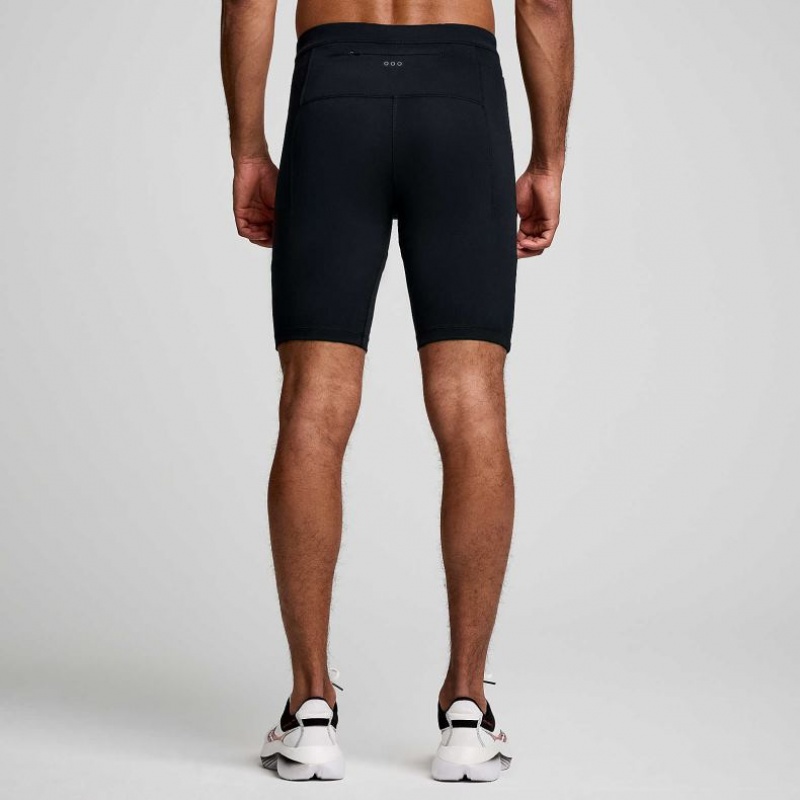 Men's Saucony Fortify Lined Half Tight Black | CANADA RWTUXCO