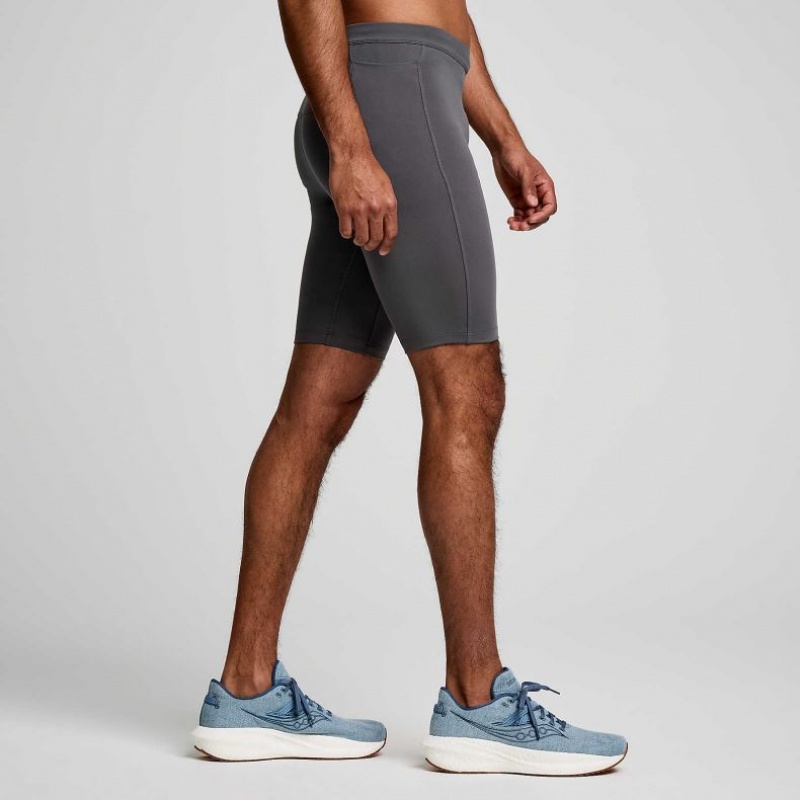 Men's Saucony Fortify Lined Half Tight Grey | CANADA HWUSEGM