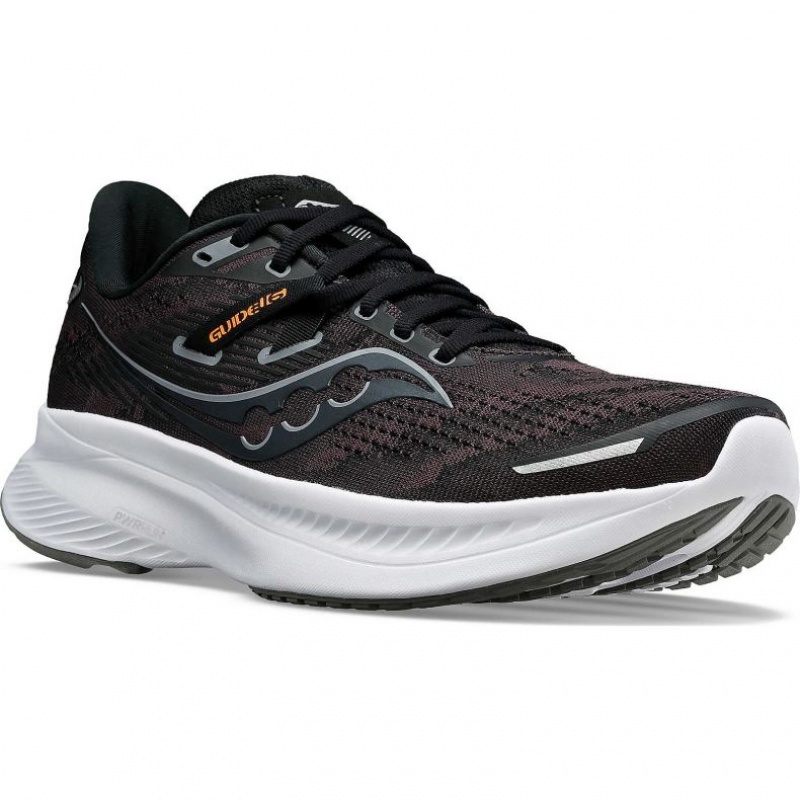 Men's Saucony Guide 16 Running Shoes Black | CANADA WOEBVAY