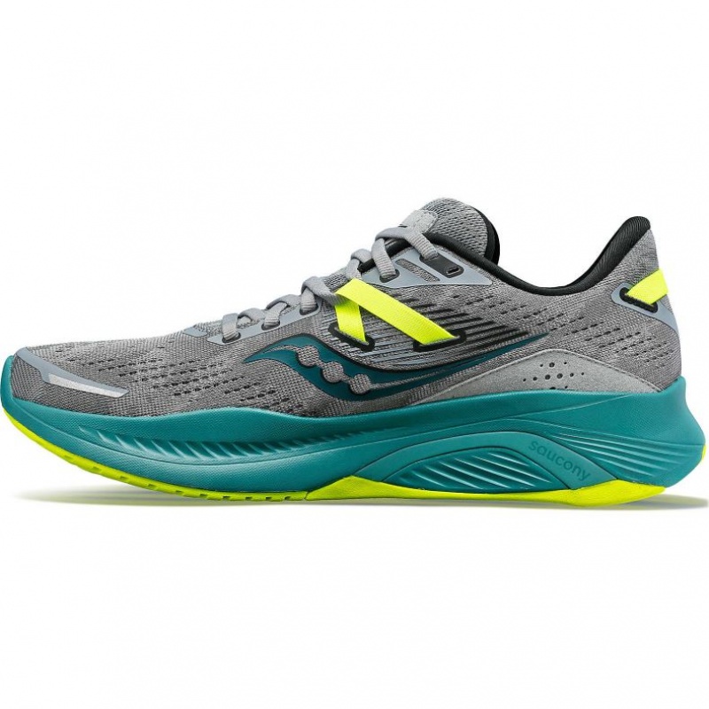 Men's Saucony Guide 16 Running Shoes Grey / Turquoise | CANADA FALRQBO