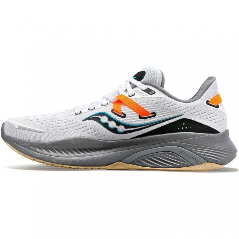 Men's Saucony Guide 16 Running Shoes White | CANADA WJZDNCE