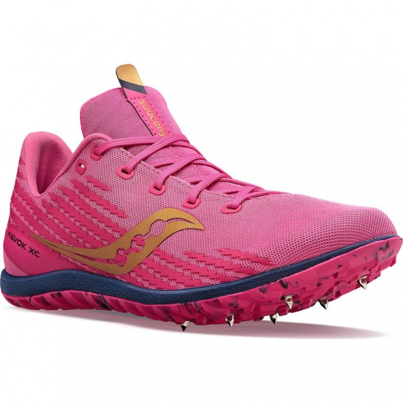 Men's Saucony Havok XC 3 Spikes Pink | CANADA SDZTXYQ