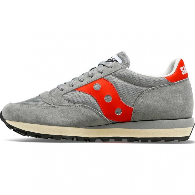 Men's Saucony Jazz 81 Sneakers Grey / Red | CANADA UQBHZXG