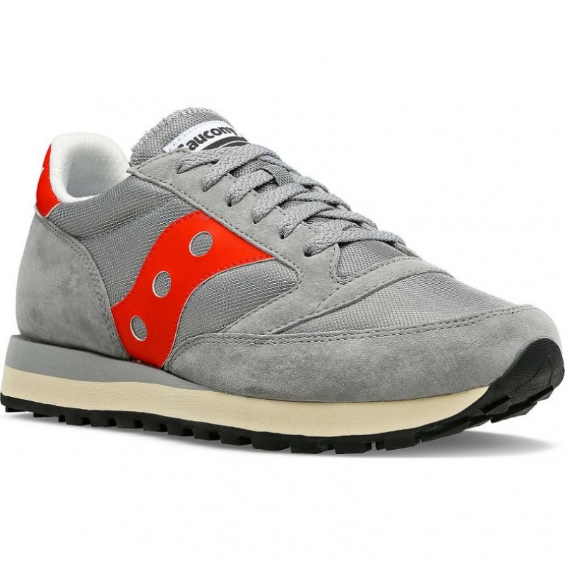 Men's Saucony Jazz 81 Sneakers Grey / Red | CANADA UQBHZXG