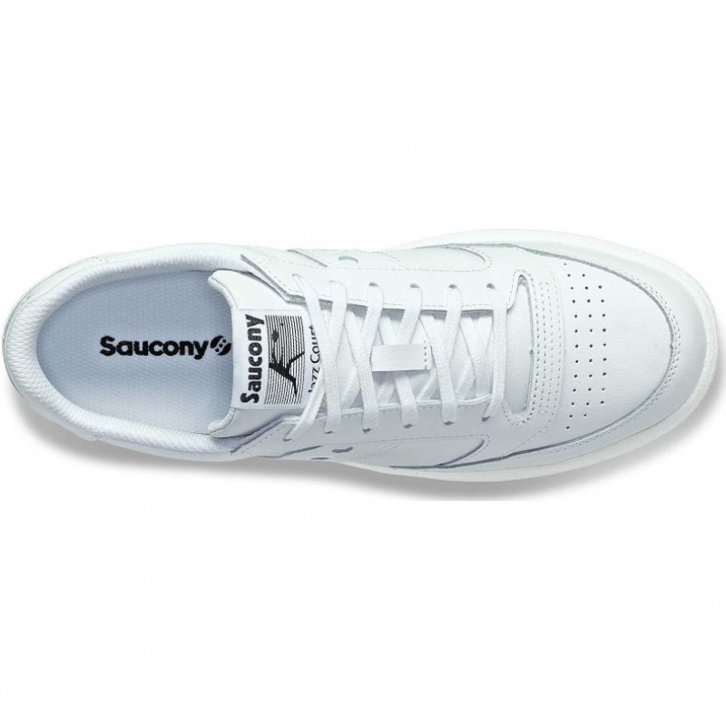 Men's Saucony Jazz Court PU Sneakers White | CANADA FJOXIER