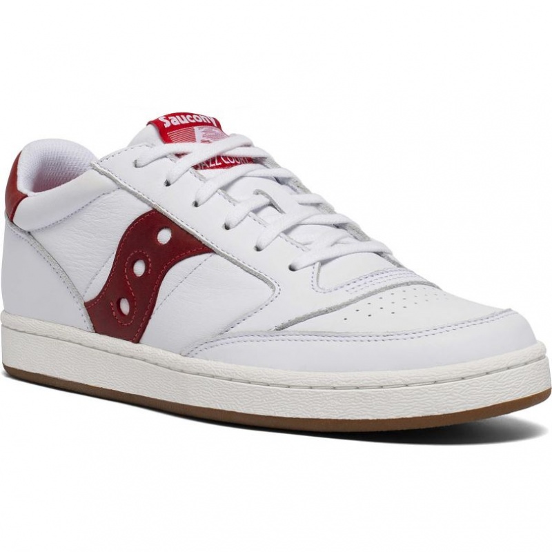 Men's Saucony Jazz Court Sneakers White / Red | CANADA FHNPWLV