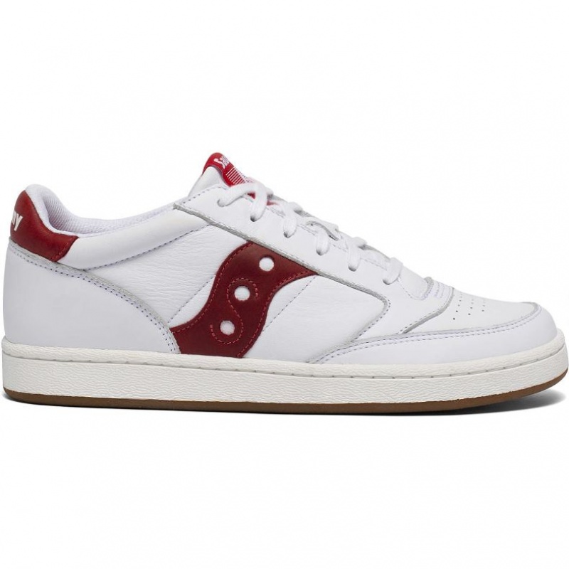 Men\'s Saucony Jazz Court Sneakers White / Red | CANADA FHNPWLV