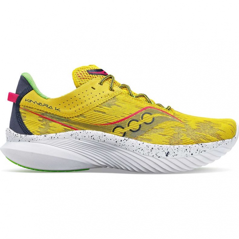 Men\'s Saucony Kinvara 14 Running Shoes Yellow | CANADA LSOUJYQ