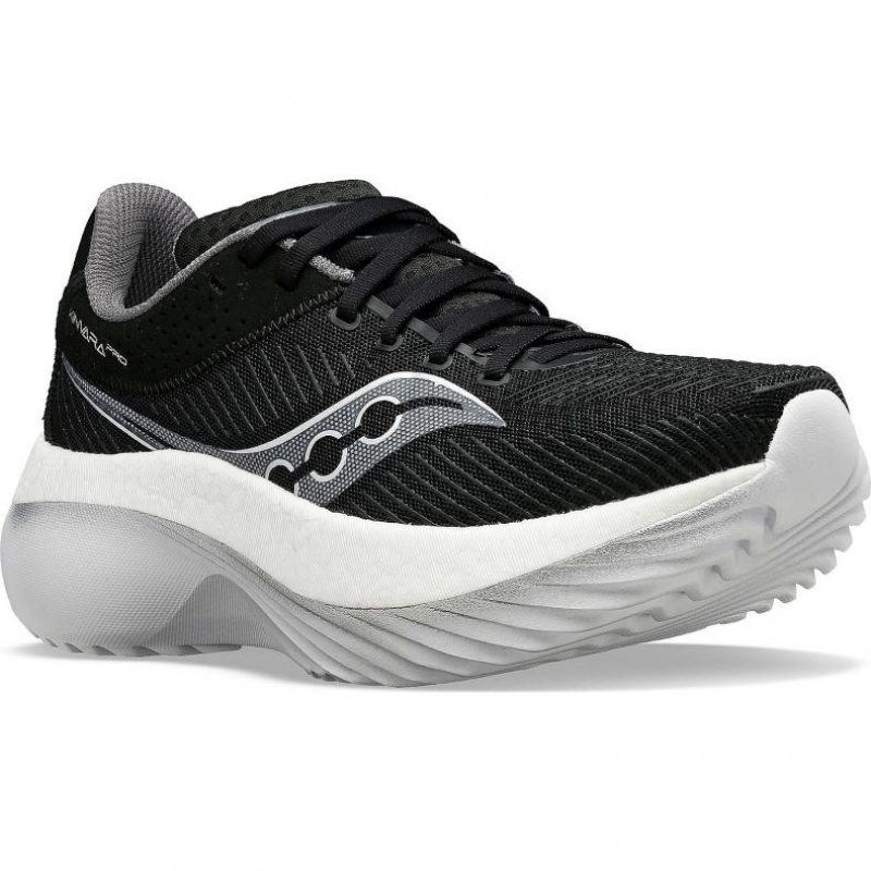 Men's Saucony Kinvara Pro Running Shoes Black / White | CANADA WQHVIAD