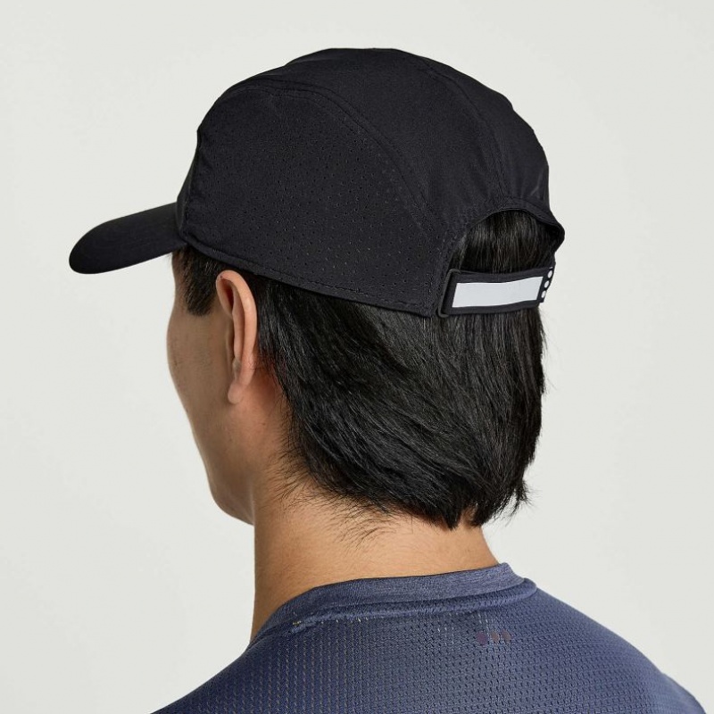 Men's Saucony Outpace Hat Black | CANADA KMTXNRZ