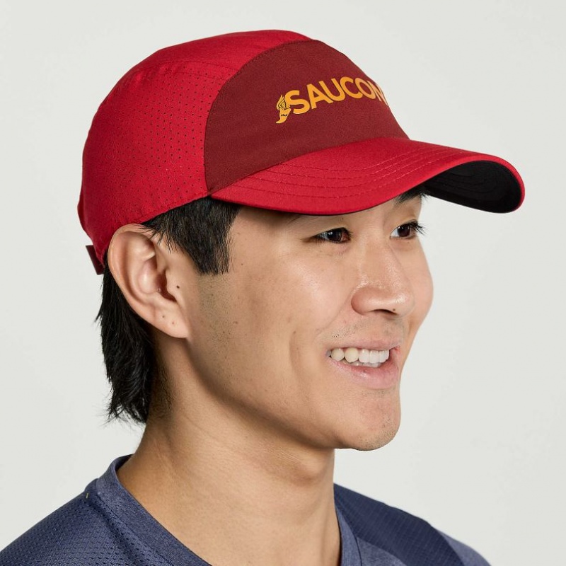 Men\'s Saucony Outpace Hat Red | CANADA DPOYCNE