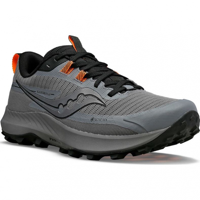 Men's Saucony Peregrine 13 GTX Trail Running Shoes Grey | CANADA IMTZGVE