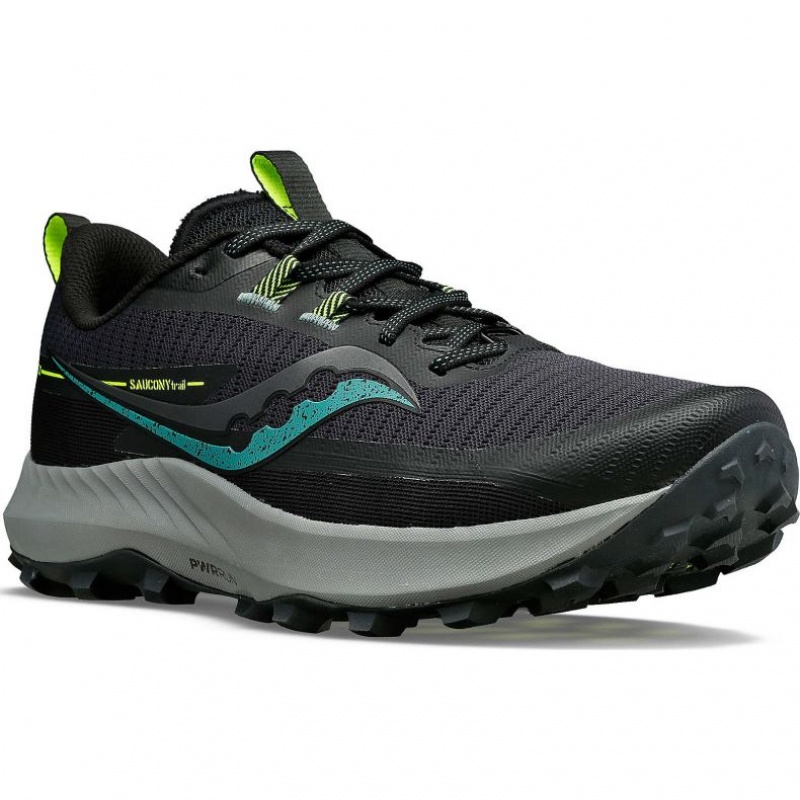 Men's Saucony Peregrine 13 Trail Running Shoes Black | CANADA ABDCTEY