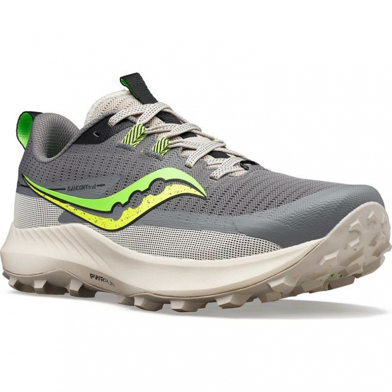 Men's Saucony Peregrine 13 Trail Running Shoes Grey | CANADA BWZKYHS