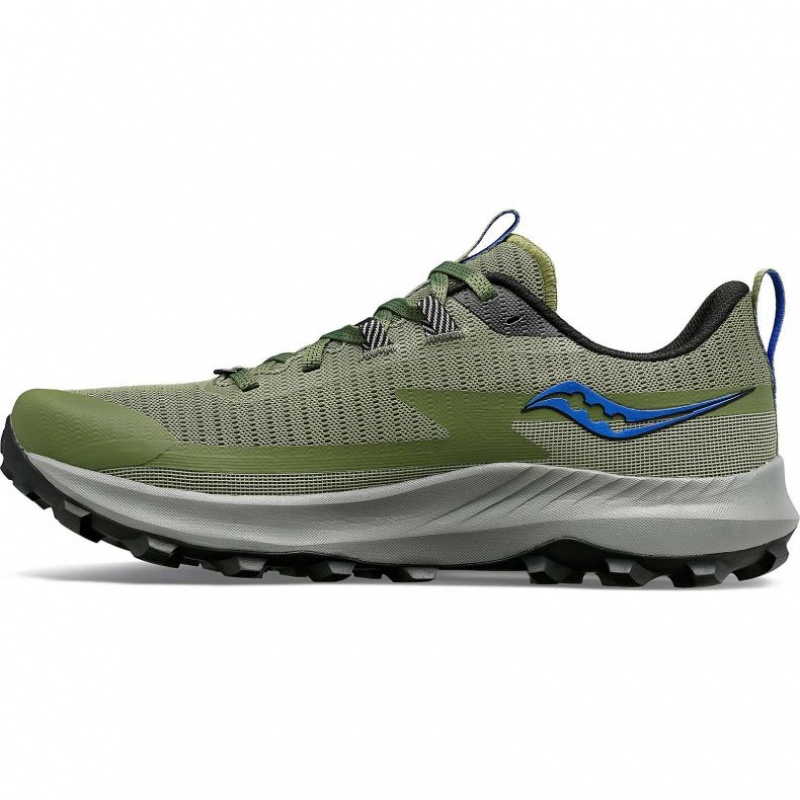 Men's Saucony Peregrine 13 Trail Running Shoes Olive | CANADA ANWDLFO