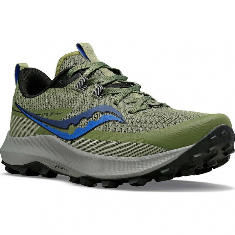 Men's Saucony Peregrine 13 Trail Running Shoes Olive | CANADA ANWDLFO