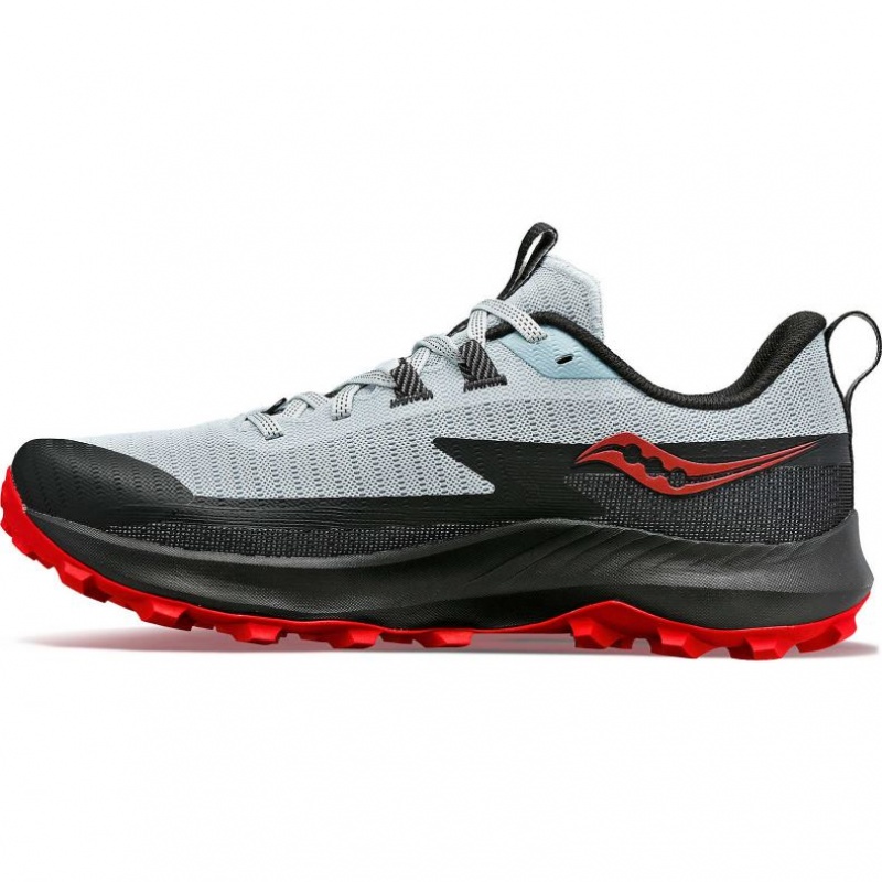 Men's Saucony Peregrine 13 Trail Running Shoes White / Black | CANADA OBHQRLA