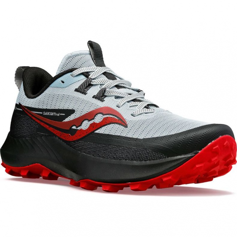 Men's Saucony Peregrine 13 Trail Running Shoes White / Black | CANADA OBHQRLA