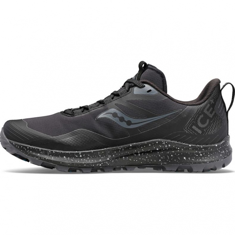 Men's Saucony Peregrine ICE+ 3 Running Shoes Black | CANADA RGPXAKJ