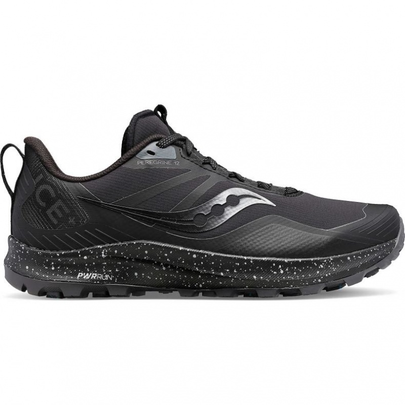 Men\'s Saucony Peregrine ICE+ 3 Running Shoes Black | CANADA RGPXAKJ