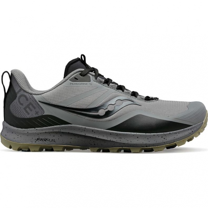 Men\'s Saucony Peregrine ICE+ 3 Trail Running Shoes Grey | CANADA ILSQPZX