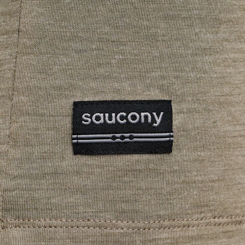 Men's Saucony Peregrine Merino Long Sleeve T-Shirt Olive | CANADA LKSGNTD