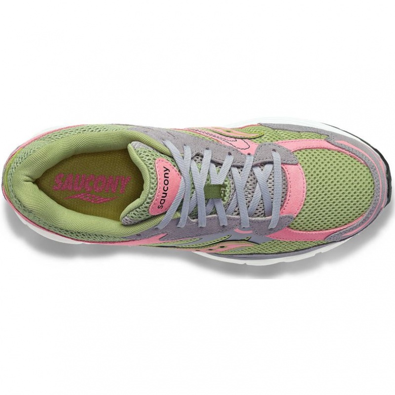 Men's Saucony ProGrid Omni 9 Premium Sneakers Grey / Green / Pink | CANADA WSYCQEL