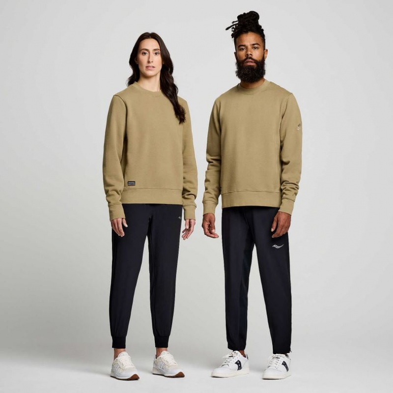 Men's Saucony Recovery Crew Sweatshirt Olive | CANADA MLEOTIY