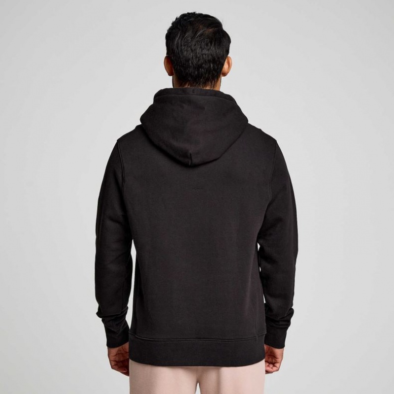 Men's Saucony Recovery Hoodie Black | CANADA ZMWSGHO