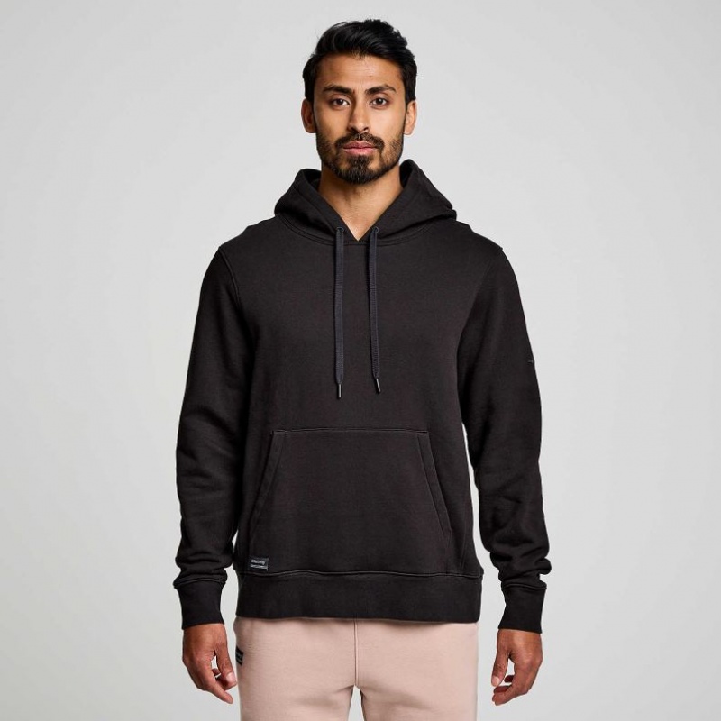 Men\'s Saucony Recovery Hoodie Black | CANADA ZMWSGHO